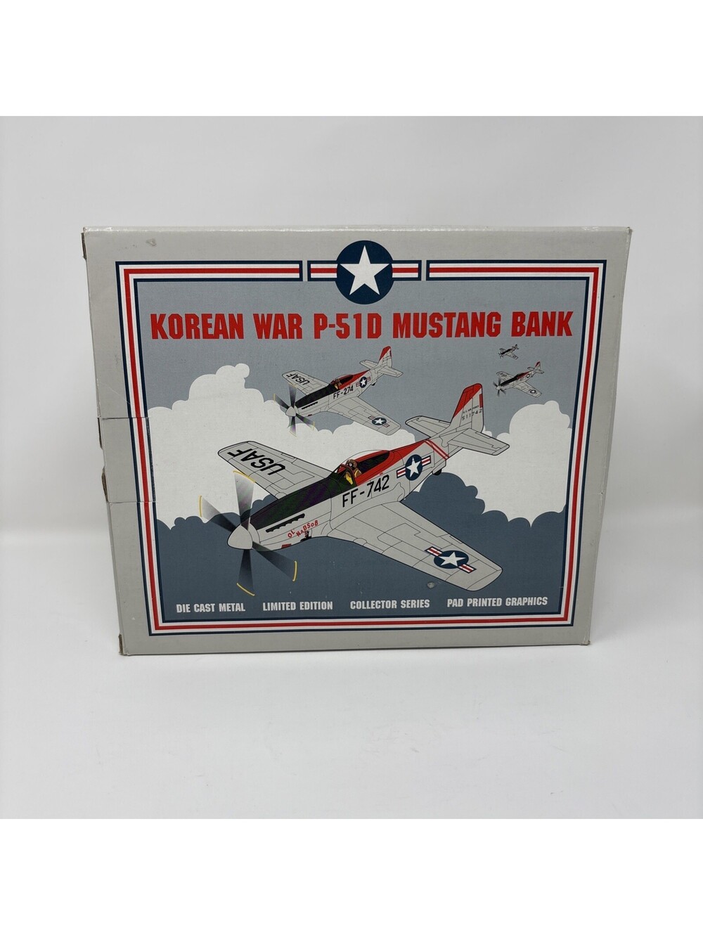 Limited Edition Die Cast Metal Korean War P-51D Mustang Plane BANK